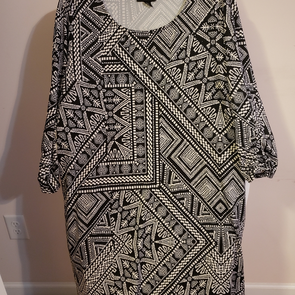 AB Studios XL Dress Black Off White